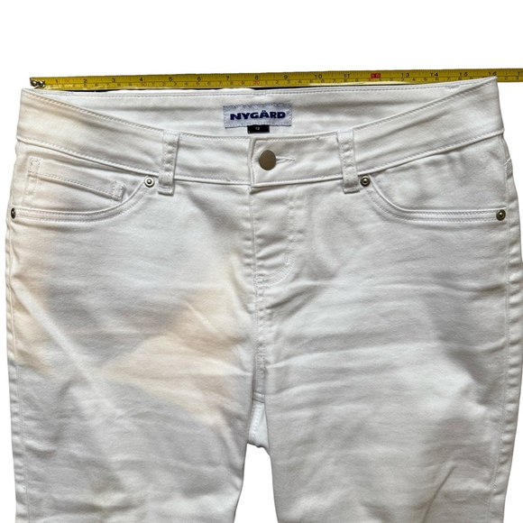 Nygard Stylish White Ankle Jeggings Size 12 Stretch Casual Work Business - Picture 3 of 9